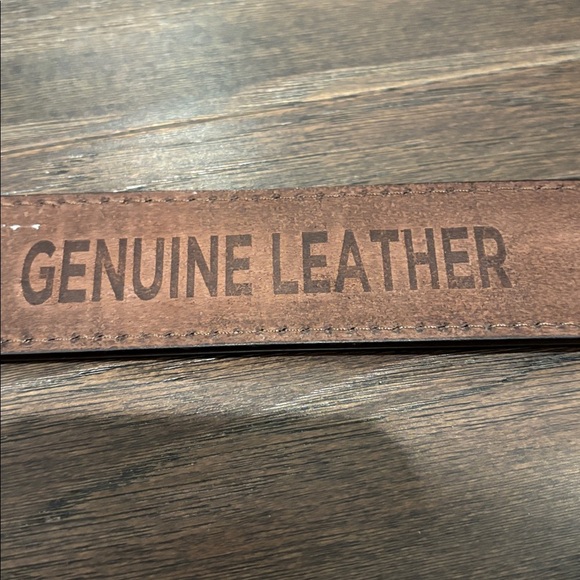 Montauk Genuine Leather Tooled Western Rodeo,filigree buckle,single stitch edge - Picture 8 of 10